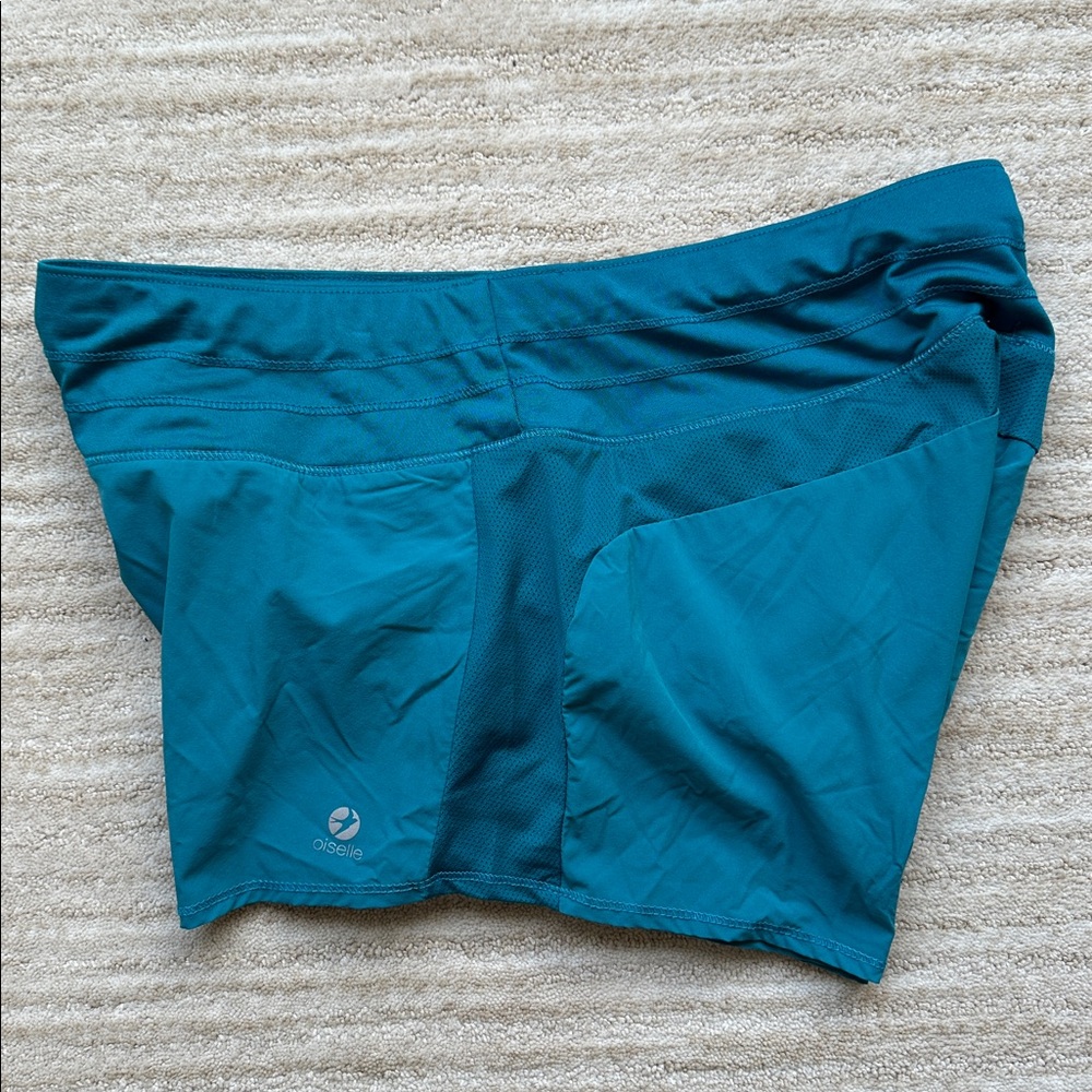 Oiselle Women's Roga Shorts Running Blue Teal Size 6